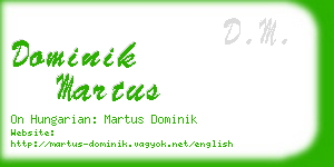 dominik martus business card